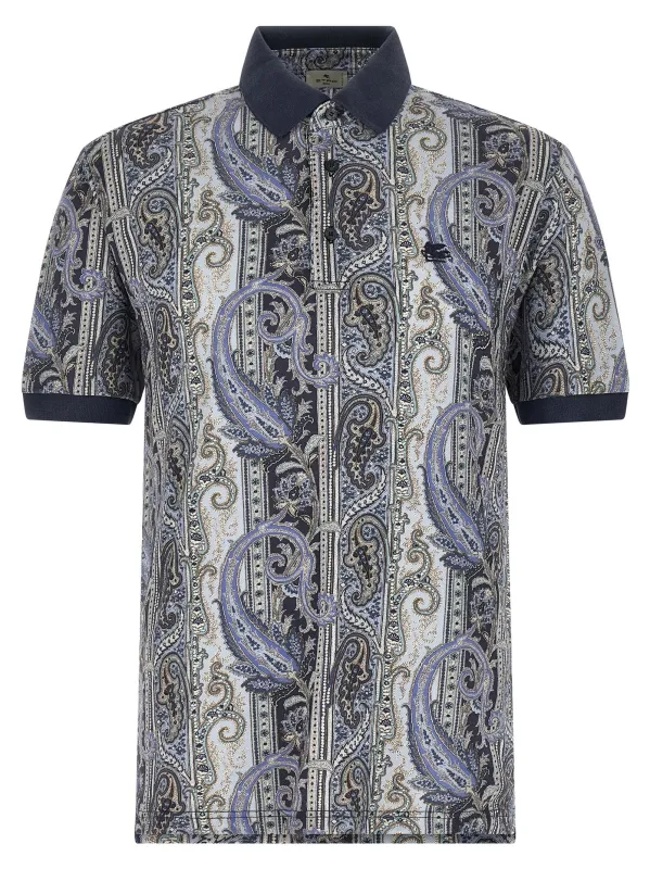 Arnica Paisley Polo Blue sold by Wanan Luxury