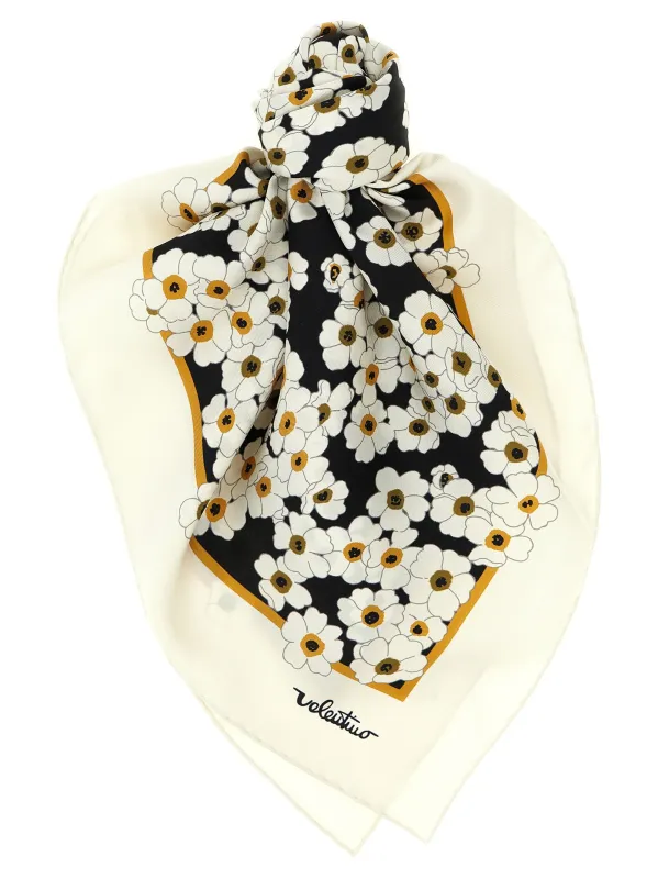 Shawls Scarves And Foulards White/Black made by Valentino Garavani