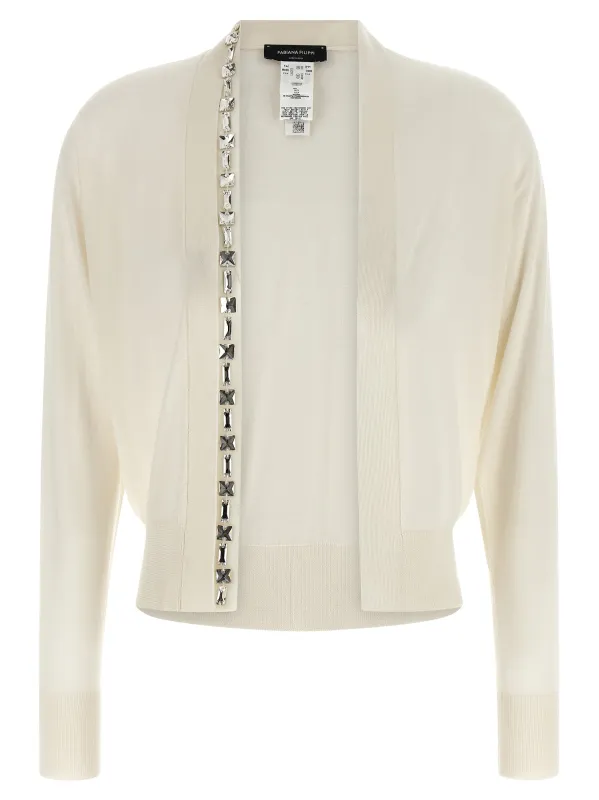 Crystal Cardigan Sweaters And Cardigans White sold by Wanan Luxury