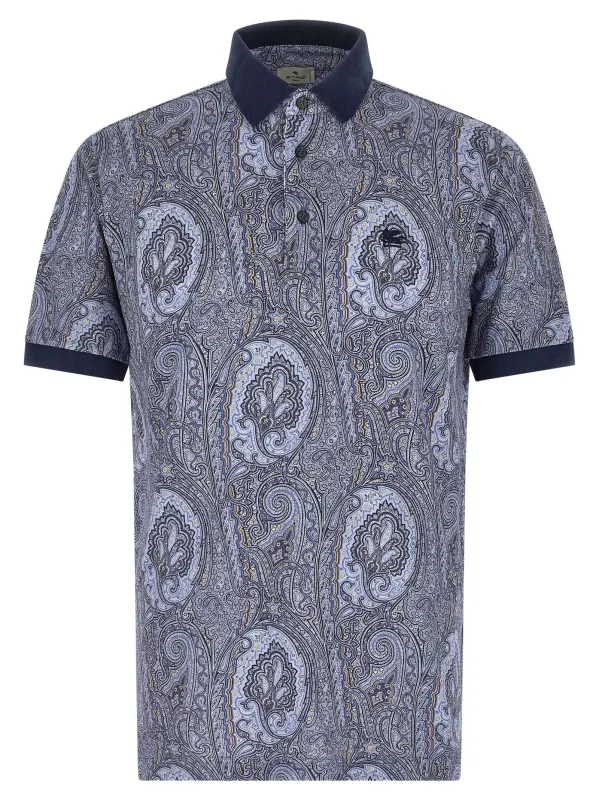 Arnica Paisley Polo Blue sold by Wanan Luxury