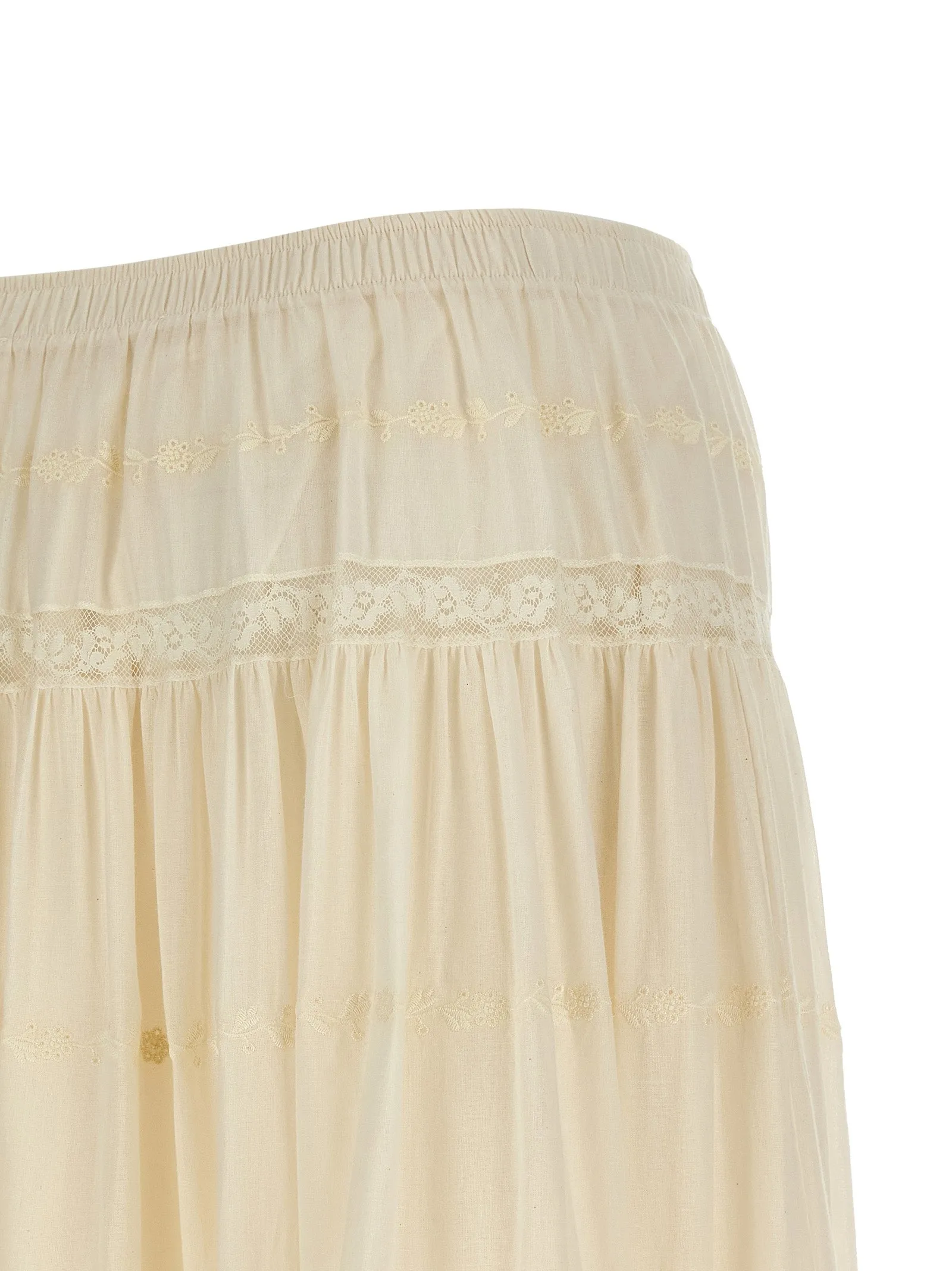 Lace Insert Skirt Skirts White sold by Wanan Luxury product image thumbnail 4