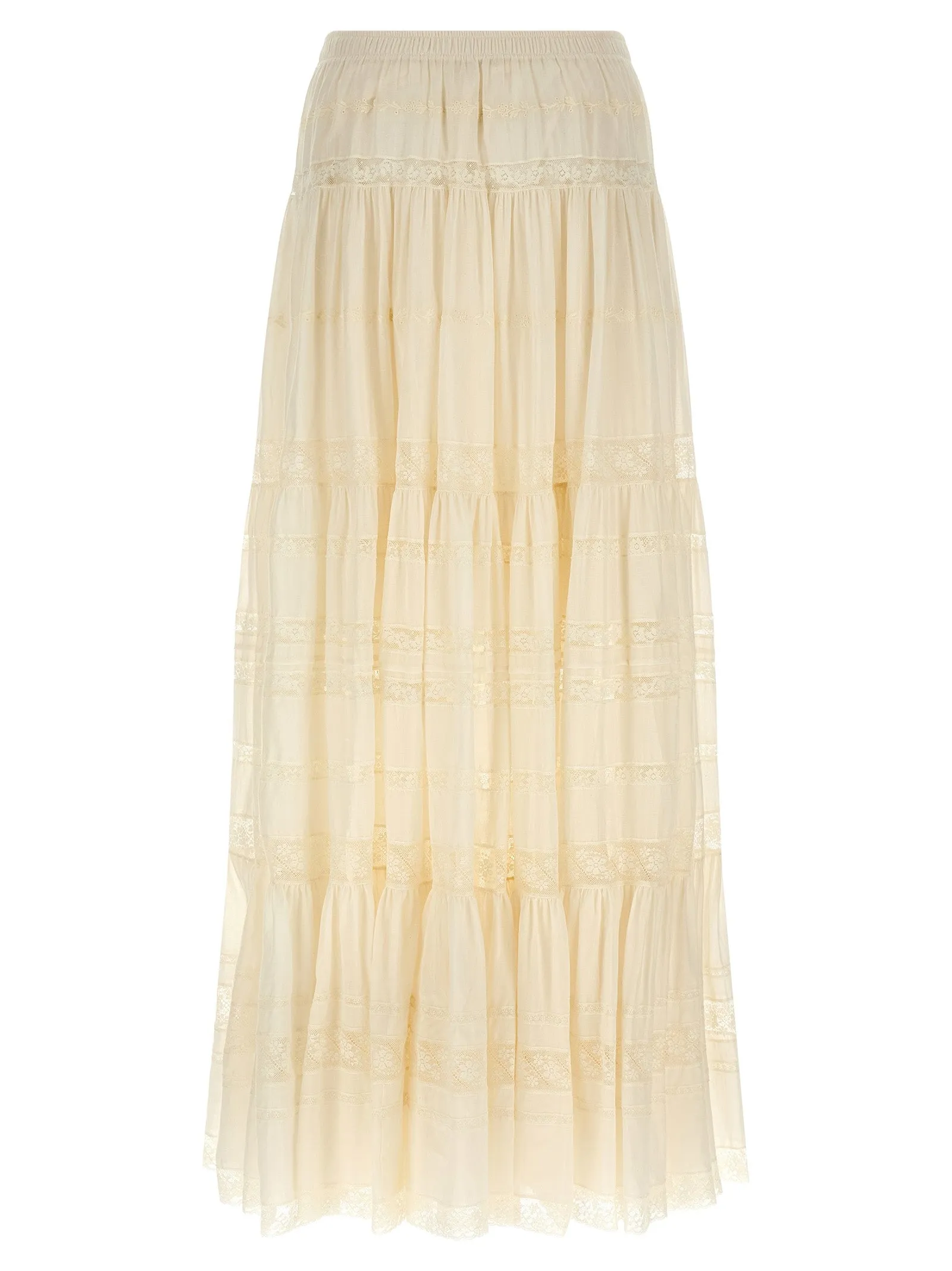 Lace Insert Skirt Skirts White sold by Wanan Luxury product image thumbnail 2