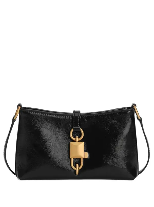 Leather Shoulder Bag With Metal Hardware sold by Wanan Luxury