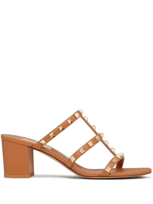 Rockstud Leather Sandals sold by Wanan Luxury