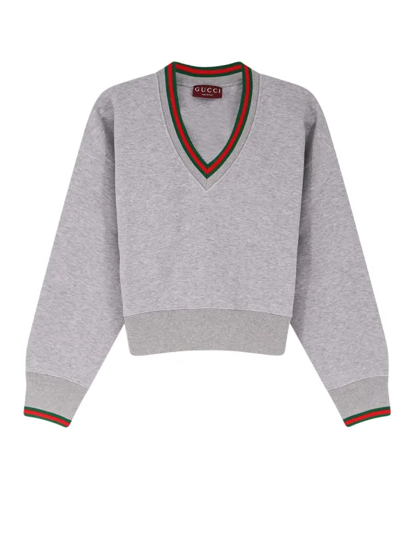 Cotton Sweatshirt With Web Detail sold by Wanan Luxury