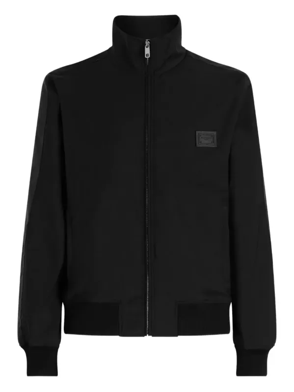 Logo-Patch Zip-Up Bomber Jacket sold by Wanan Luxury