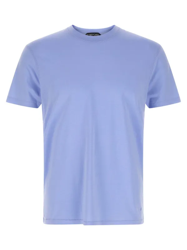 Logo Embroidery T-Shirt Light Blue sold by Wanan Luxury