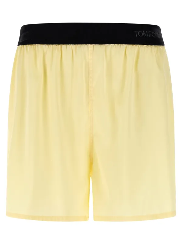 Silk Shorts Bermuda And Short Yellow made by Tom Ford