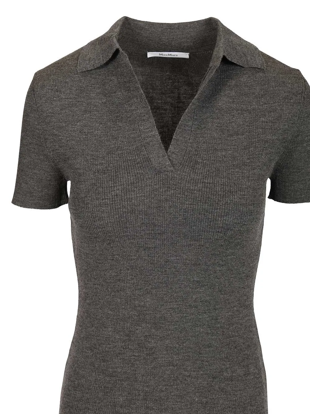 Ribbed Wool Polo Shirt Knitwear Grey sold by Wanan Luxury product image thumbnail 3