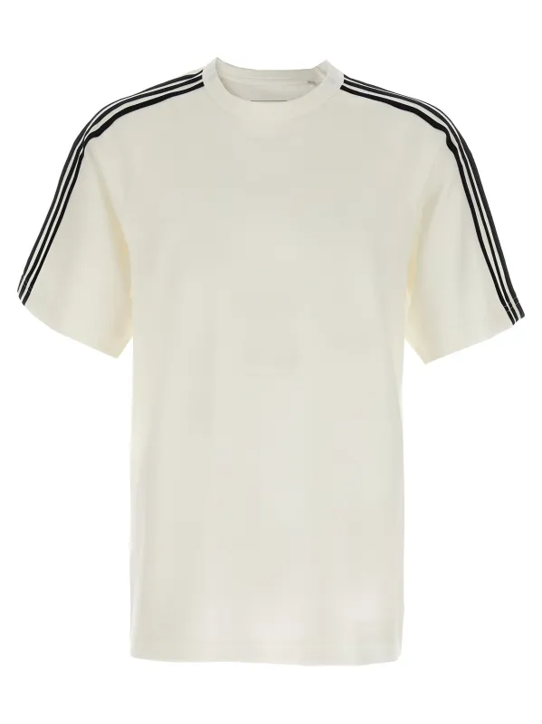 Y-3 Short Sleeve Tee 3-Stripes T-Shirt White/Black sold by Wanan Luxury