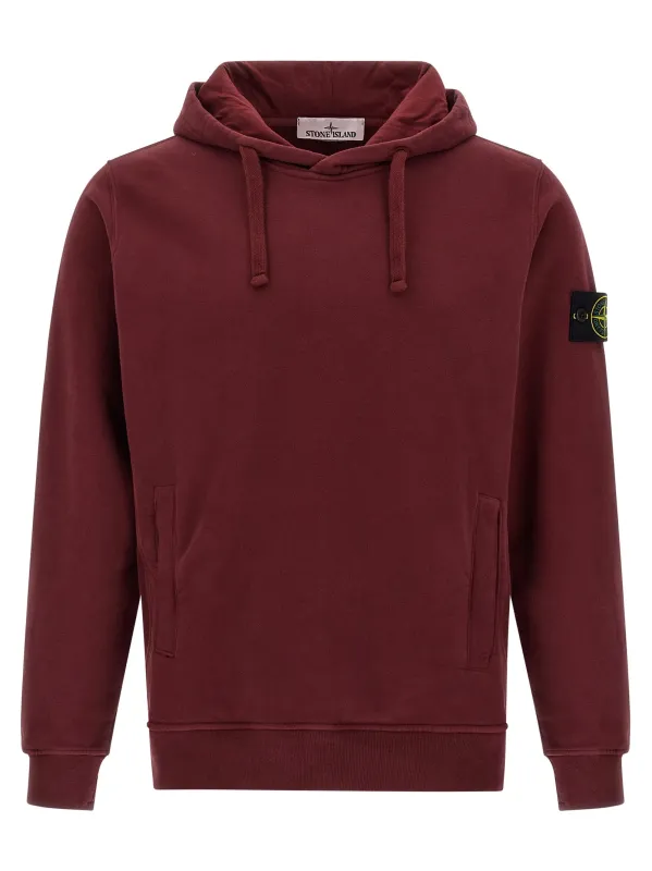 Logo Badge Hoodie Sweatshirt Bordeaux sold by Wanan Luxury