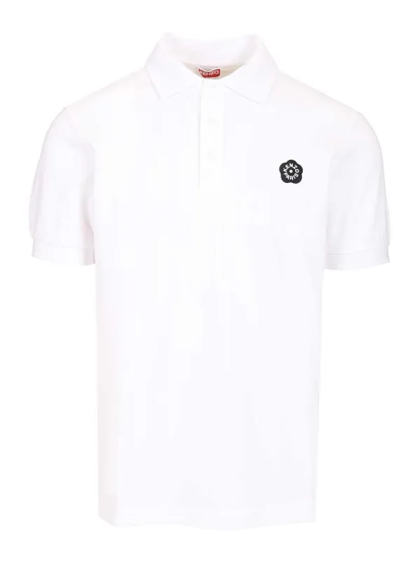Gots Boke Flower 2.0 Crest Slim Polo Polo Shirt White sold by Wanan Luxury
