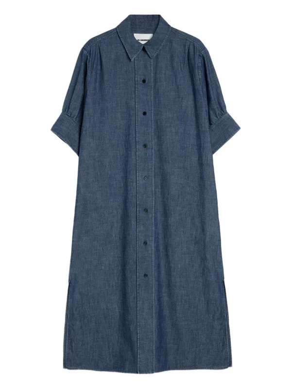 Denim Cotton Chemisier Dress sold by Wanan Luxury