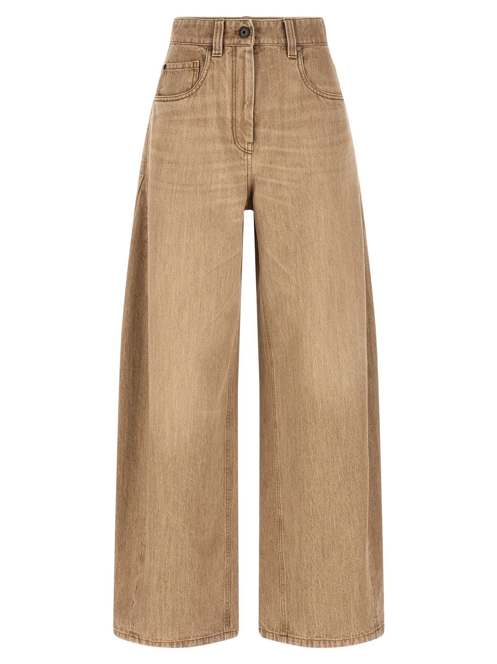 Wide Jeans Beige sold by Wanan Luxury