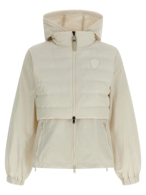 2 In 1 Jacket Puffer Jackets Beige made by Brunello Cucinelli