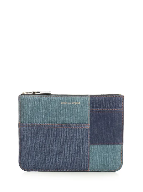 Patchwork Pouch Small Leather Goods Blue made by Comme des Garcons