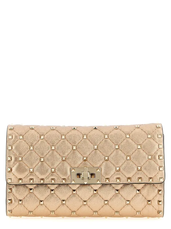 Rockstud Spike Crossbody Bags Pink sold by Wanan Luxury