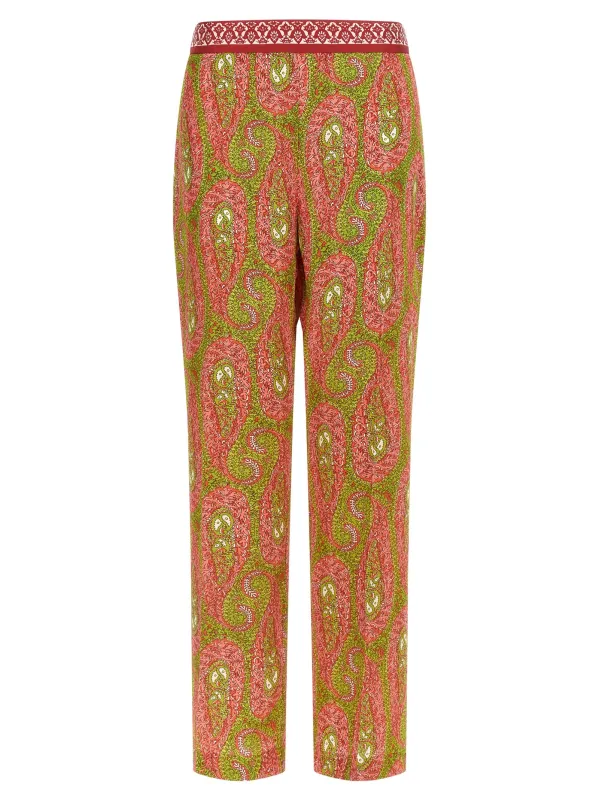 Paisley Foliage Pants Multicolor sold by Wanan Luxury
