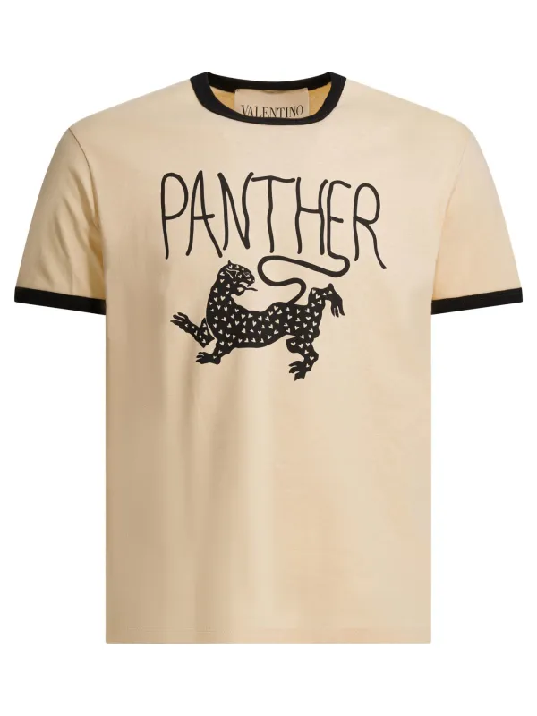 Panther T-Shirts Beige made by Valentino