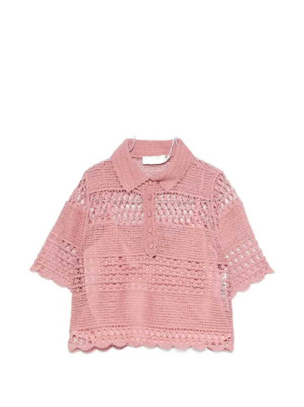 Wanderlust Crochet Cotton Top sold by Wanan Luxury