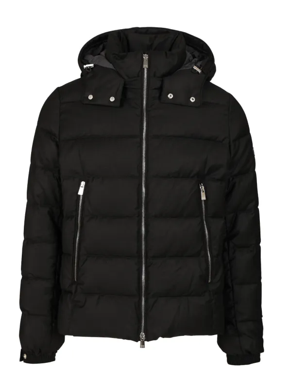 Domiziano Down Jacket In Super 150s Wool Coats Black sold by Wanan Luxury