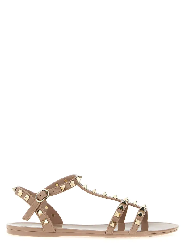 Rockstud Sandals Pink sold by Wanan Luxury