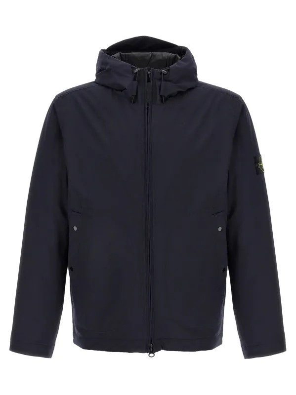 Soft Shell-R E.Dye®Technology Puffer Jackets Blue made by Stone Island