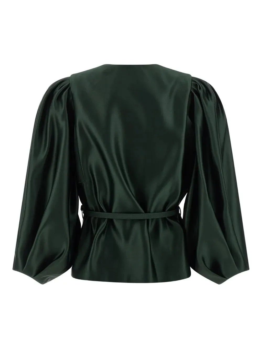 Straight-Cut Duchess Satin Jacket With 3/4 Balloon Sleeves sold by Wanan Luxury product image thumbnail 2