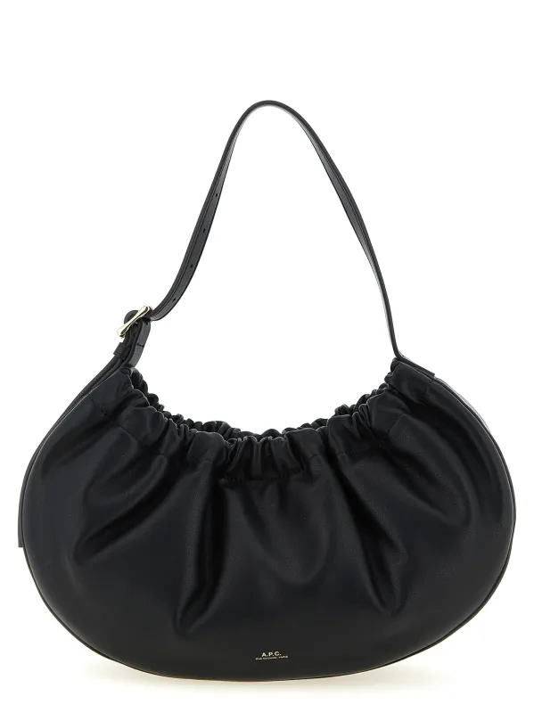Ninon Hoop Shoulder Bags Black made by Wanan Luxury