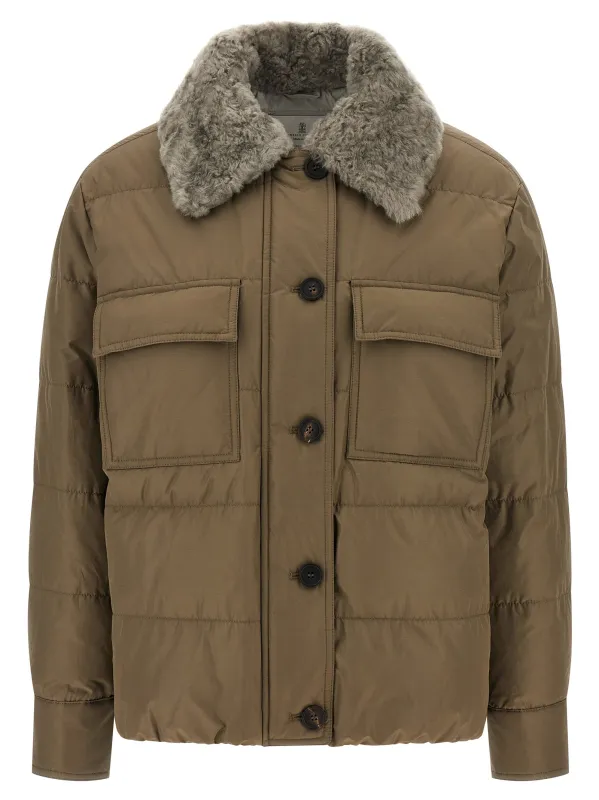 Monile Sherling Down Jacket Puffer Jackets Beige sold by Wanan Luxury