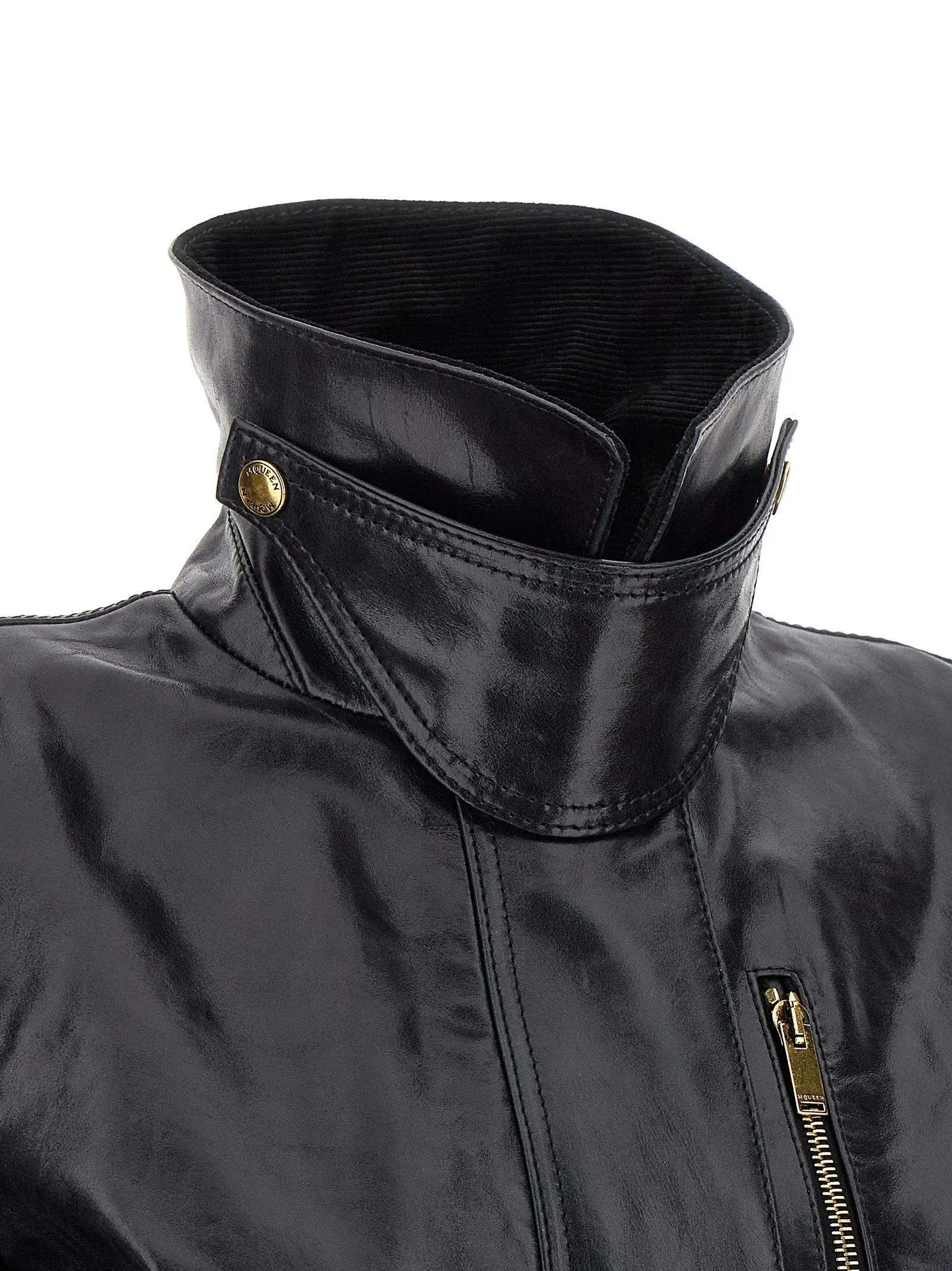 Leather Jacket Puffer Jackets Black sold by Wanan Luxury product image thumbnail 5