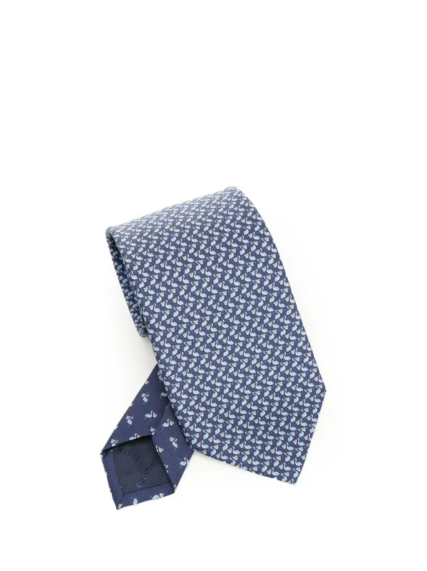 Silk Tie Scarves And Foulards Blue sold by Wanan Luxury