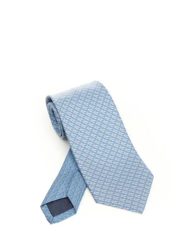 Silk Tie Scarves And Foulards Light Blue sold by Wanan Luxury