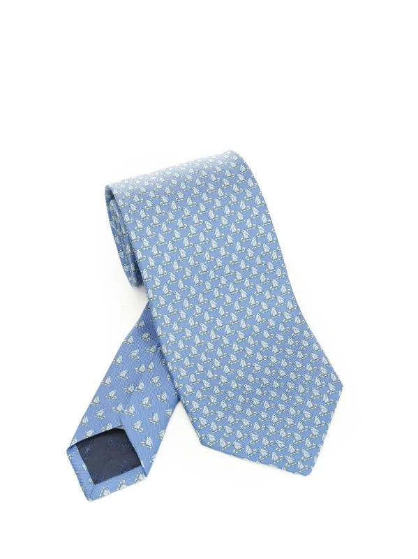 Silk Tie Scarves And Foulards Light Blue sold by Wanan Luxury