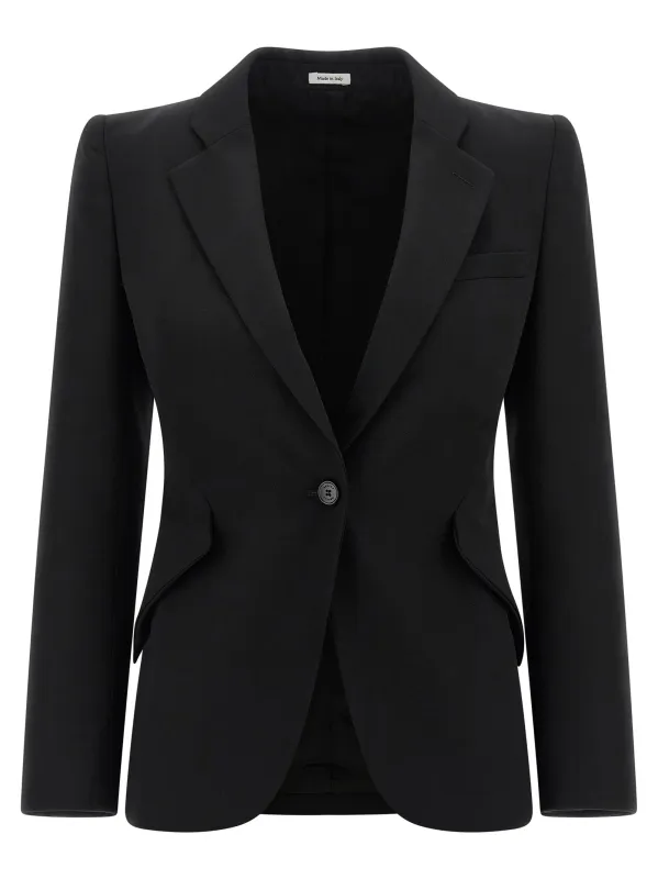 Hourglass Blazer Blazers Black sold by Wanan Luxury