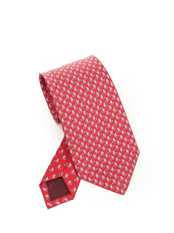 Silk Tie Ties And Bow Ties Red sold by Wanan Luxury