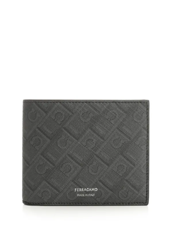 Ferragamo Monogram Wallets Grey sold by Wanan Luxury