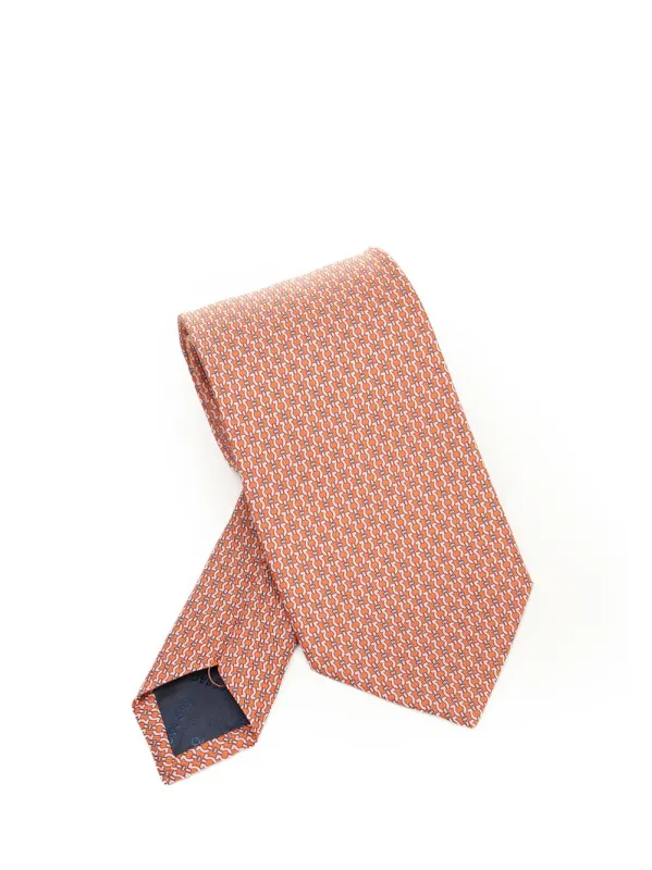 Silk Tie Ties And Bow Ties Orange sold by Wanan Luxury