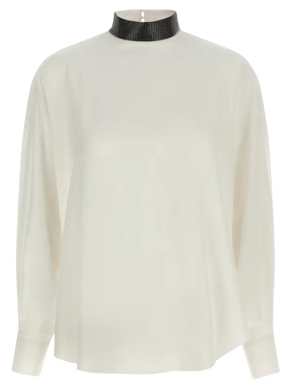 Silk Blouse Shirt And Blouse Beige sold by Wanan Luxury