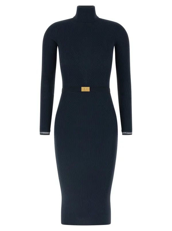Logo Belt Dress Dresses Blue sold by Wanan Luxury