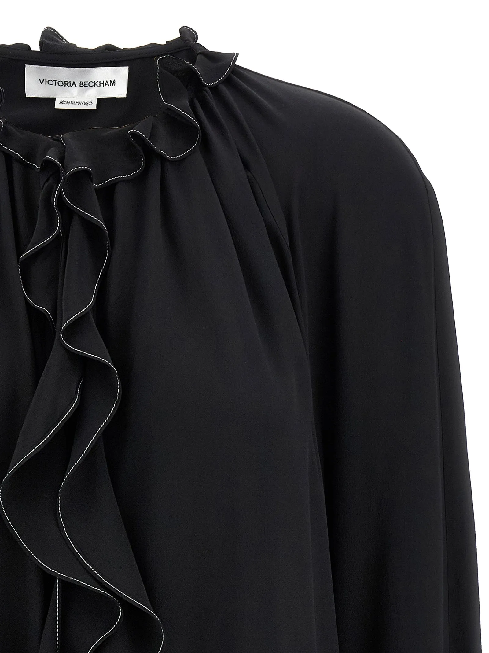 Ruffle Shirt And Blouse Black sold by Wanan Luxury product image thumbnail 3