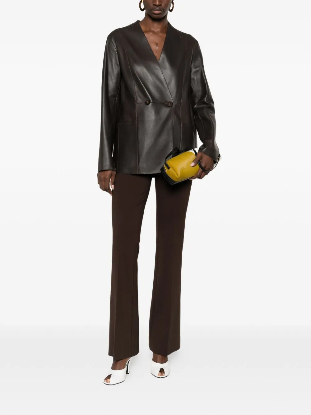 Leather Blazer Jacket sold by Wanan Luxury product image thumbnail 2