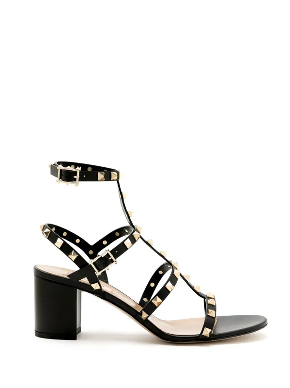 Rockstud Leather Sandals sold by Wanan Luxury