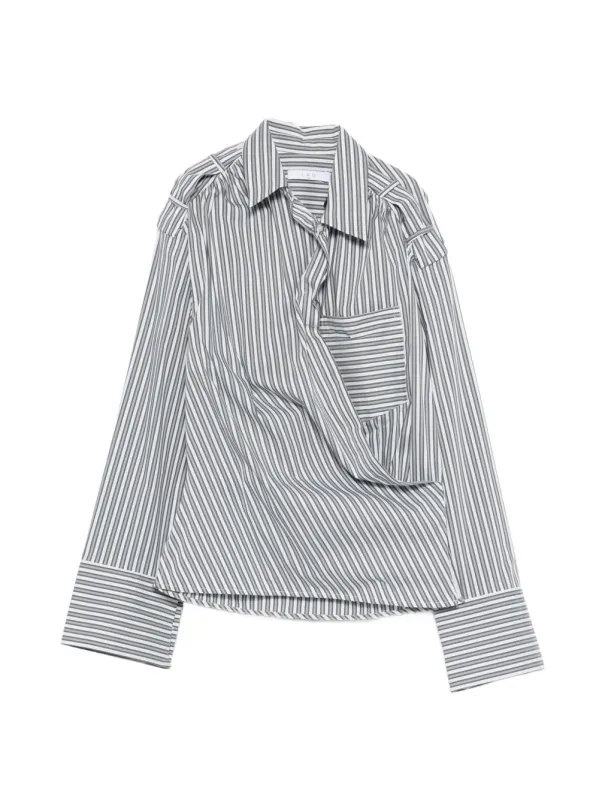 Lace Striped Cotton Shirt sold by Wanan Luxury