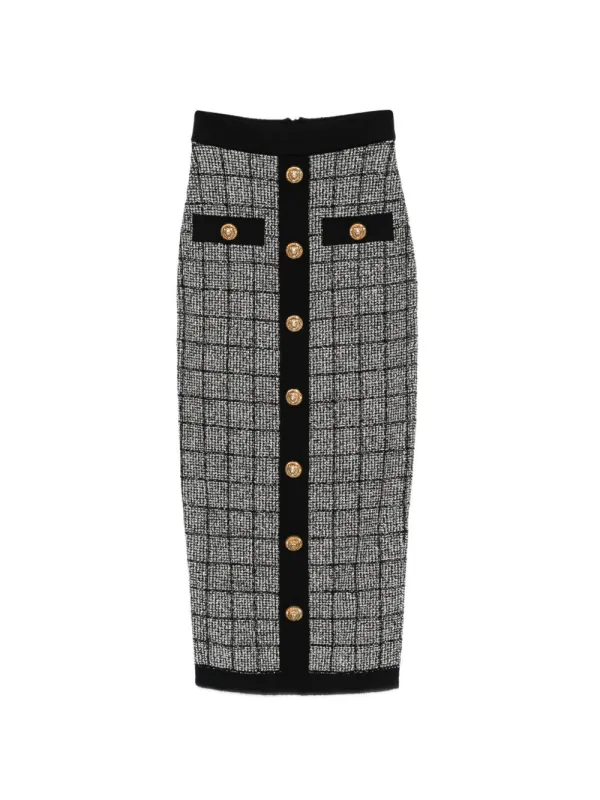 Tweed Long Skirt sold by Wanan Luxury