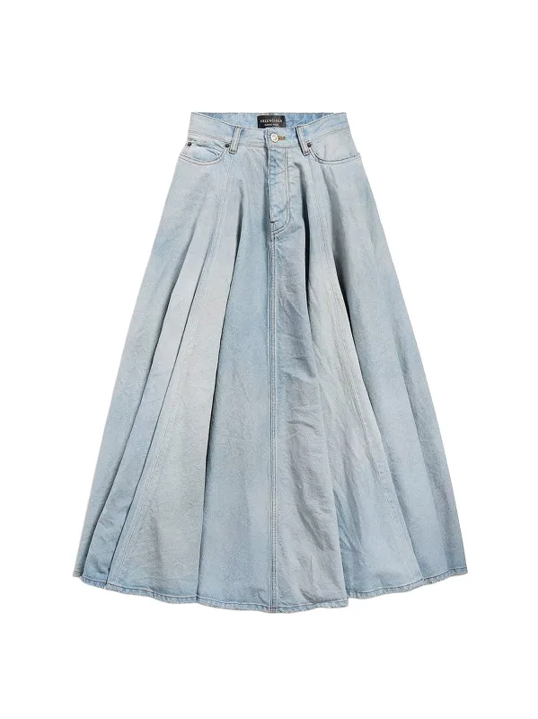 Godet Maxi Cotton Skirt made by Balenciaga