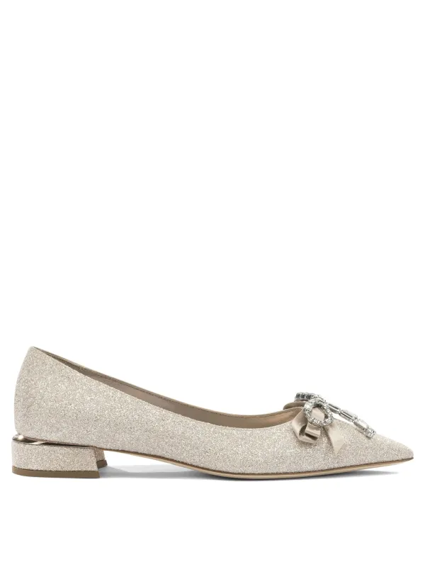 Auria 25 Mm Heeled Shoes Gold made by Jimmy Choo