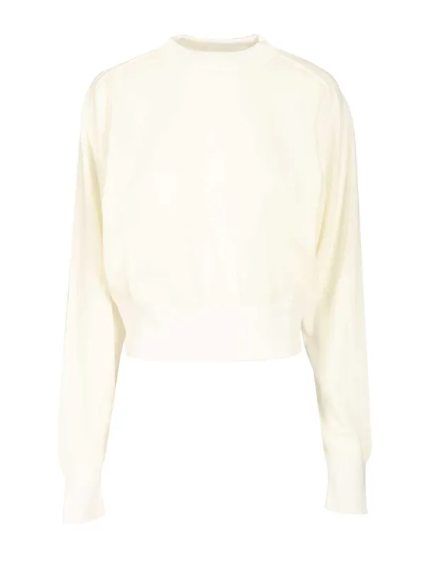 Embroidered Sweater Knitwear White made by Jacquemus