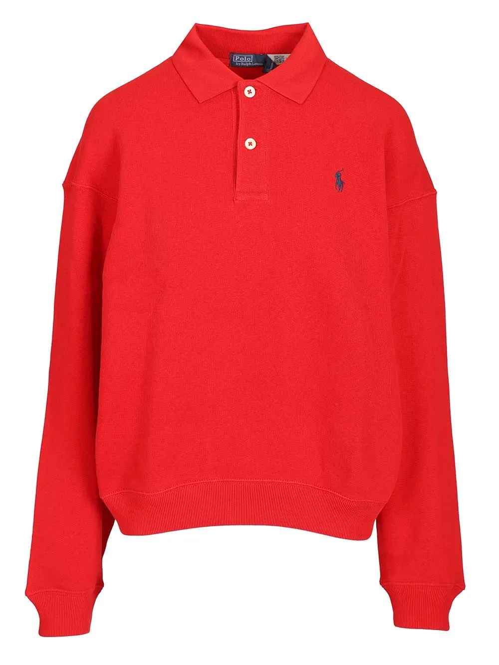 Long-Sleeved Polo Shirt Knitwear Red sold by Wanan Luxury