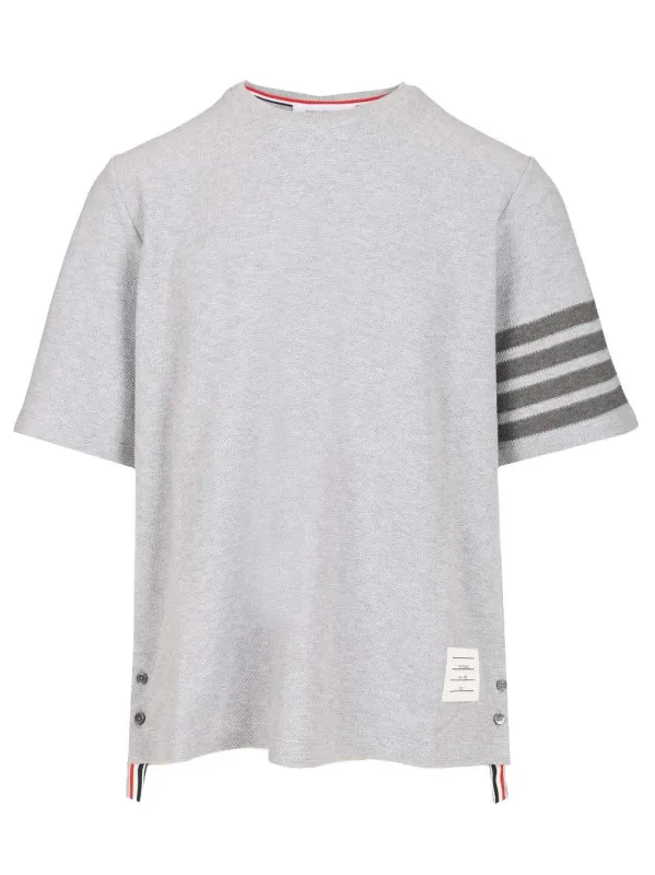 Short-Sleeved Cotton T-Shirt Grey sold by Wanan Luxury